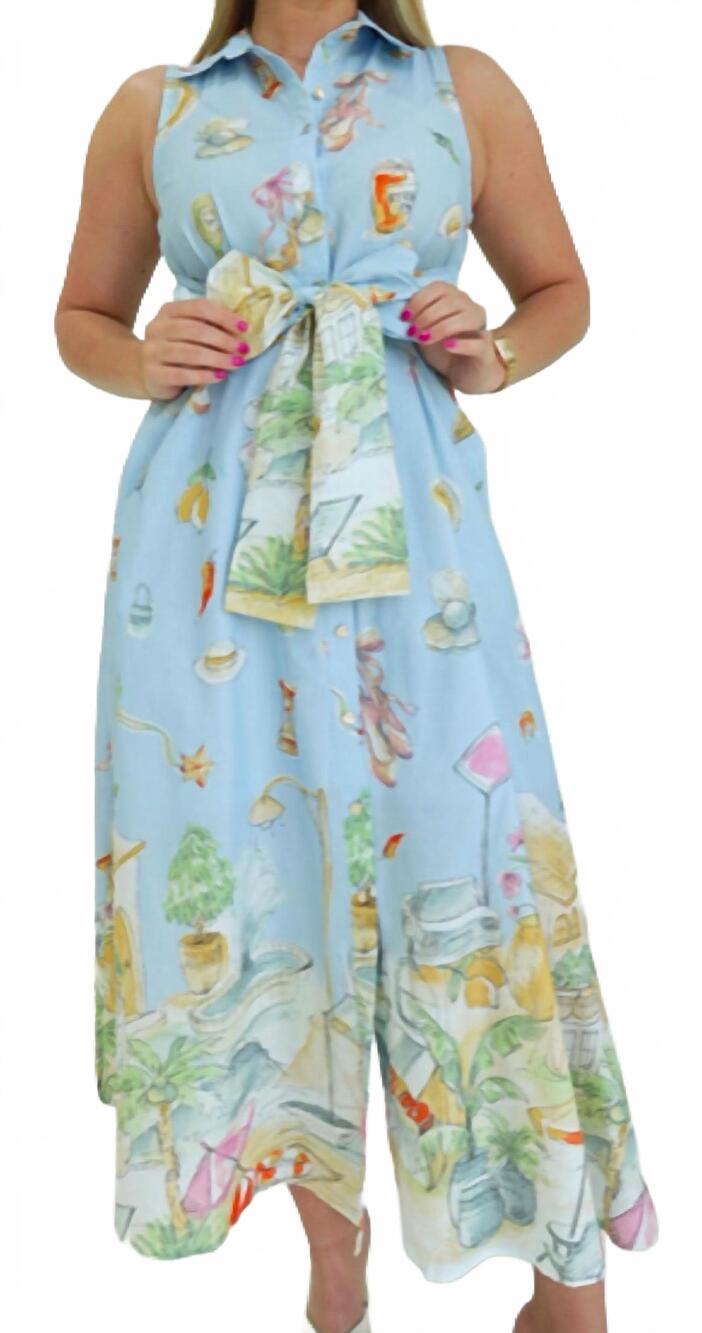 NEW ENTRO vacay dress in blue